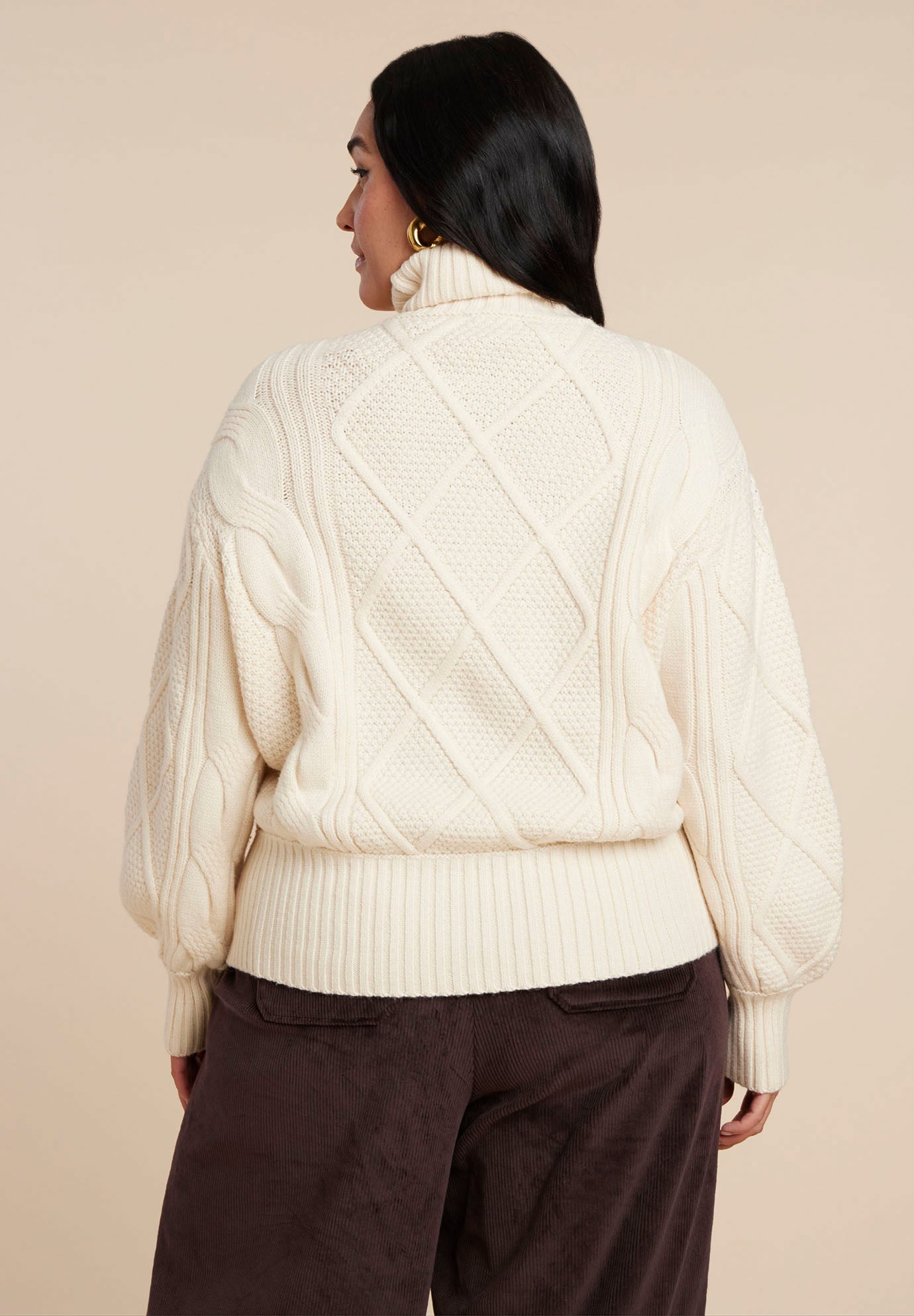 Cableknit Slouchy Sweater image number 1