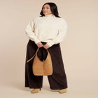 Cableknit Slouchy Sweater image number null