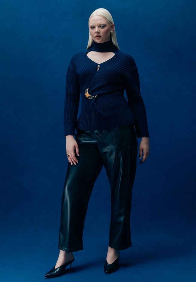 Faux Leather Straight Leg Pant image number 0