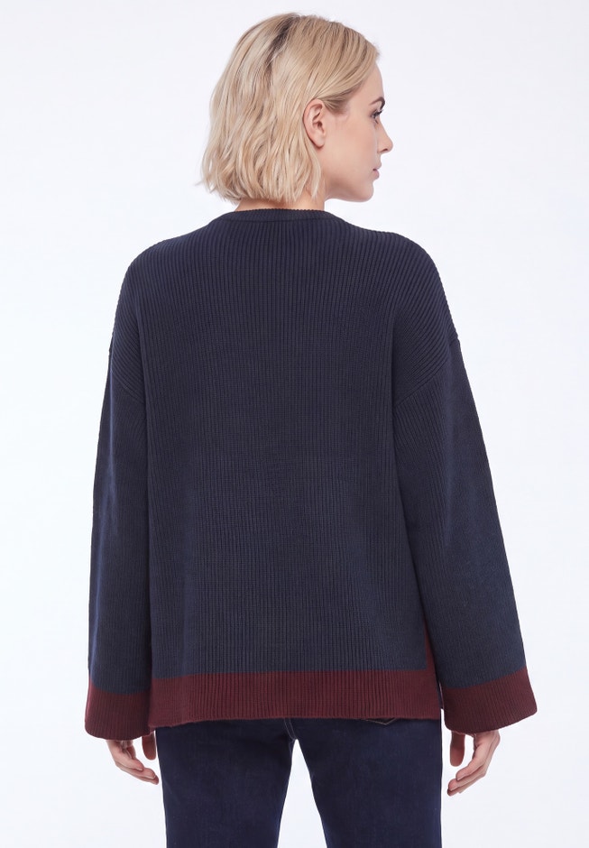 Boxy Color Block Pullover image number 1