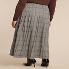 Maxi Pleated Skirt With Buckle Detail And Slit image number null