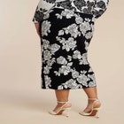 Floral Intarsia Sweater Skirt image number null