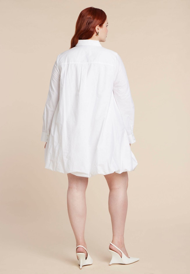 Bubble Hem Mini Shirt Dress image number 3