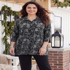 Gwendolyn Velour Henley image number 0