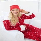 Sherpa-Lined Long Hooded Robe image number null