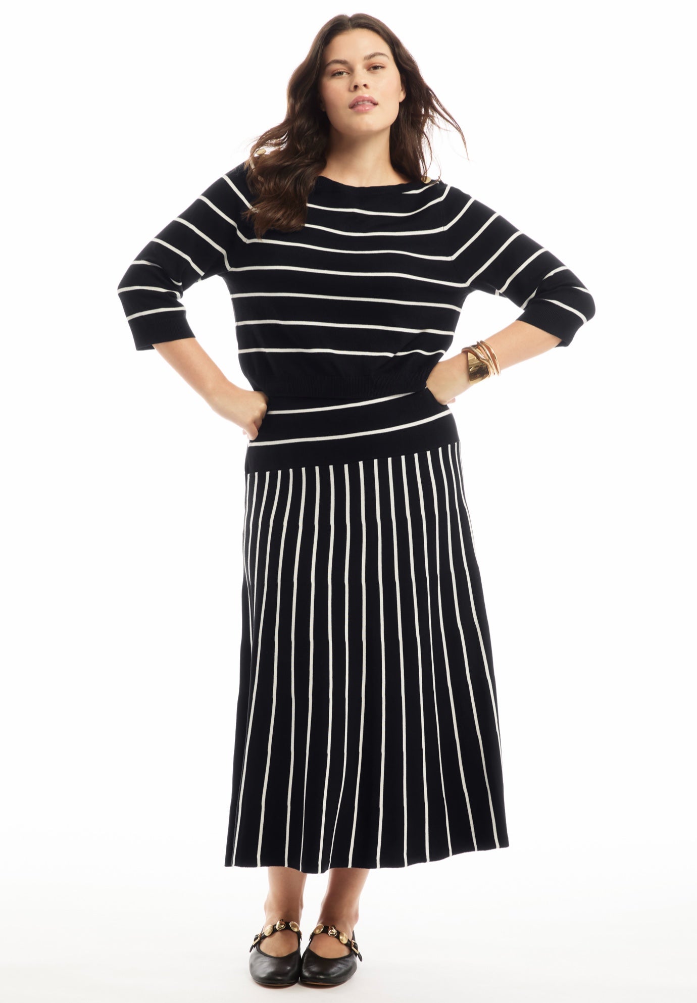 Cropped Boat Neck Sweater image number 0