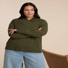 Overlap Mockneck Sweater image number null