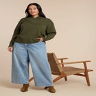 Overlap Mockneck Sweater image number null