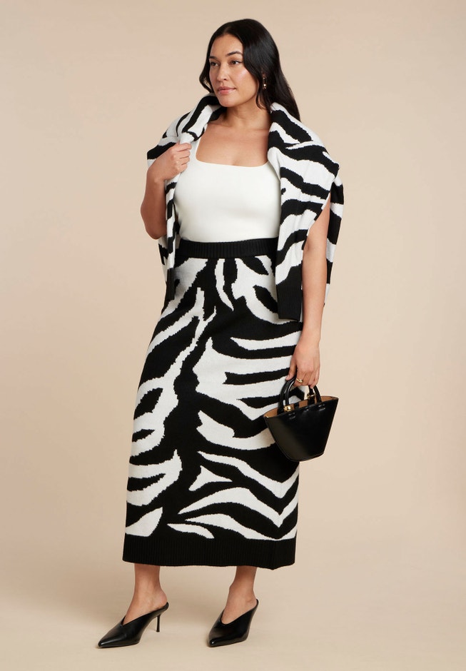 Intarsia Maxi Skirt image number 0