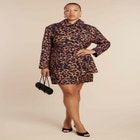 Leopard Print Mini Skirt image number null