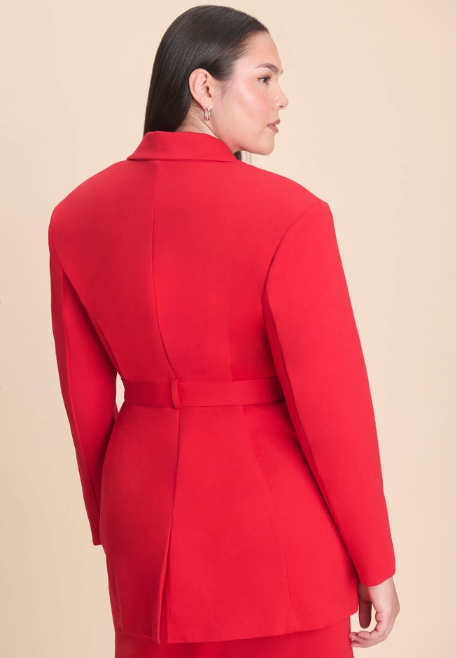 Belted Ponte Blazer image number 1