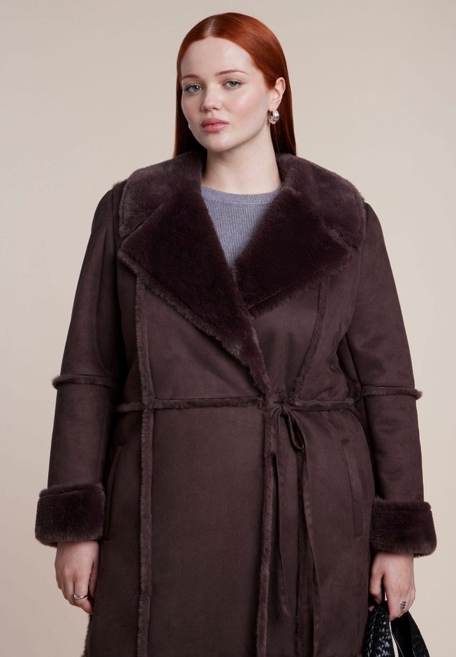 Long Sherpa Lined Coat image number 4