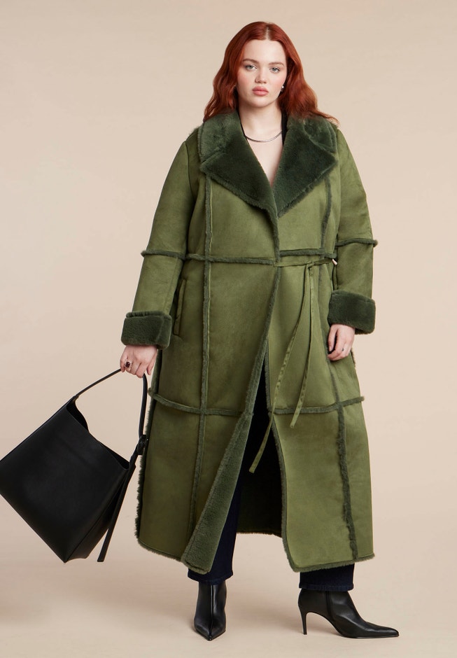 Long Sherpa Lined Coat image number 1