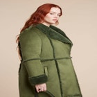 Long Sherpa Lined Coat image number null