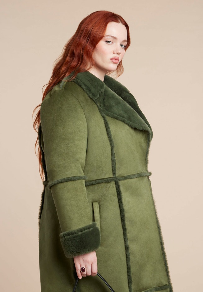 Long Sherpa Lined Coat image number 2