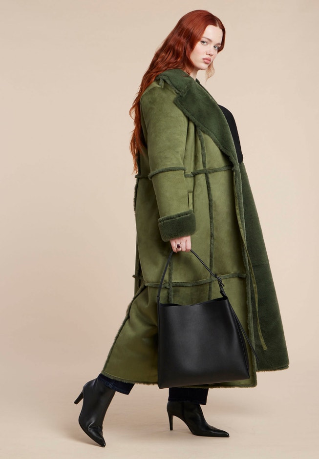 Long Sherpa Lined Coat image number 4