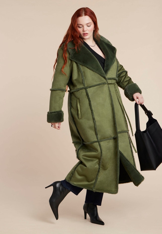 Long Sherpa Lined Coat image number 0