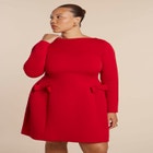 Long Sleeve Pocket Mini Dress image number null