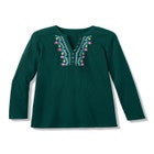 Embroidered Thermal Henley Tee image number null