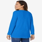 Embroidered Thermal Henley Tee image number null