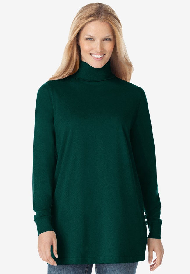 Perfect Printed Long-Sleeve Turtleneck Tee image number 3
