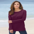 Plus Size Cotton Ultimate Long Sleeve Crewneck Tee image number null