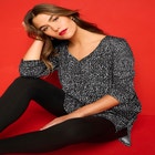 Plus Size Cotton Ultimate Long Sleeve V-Neck Tunic image number null