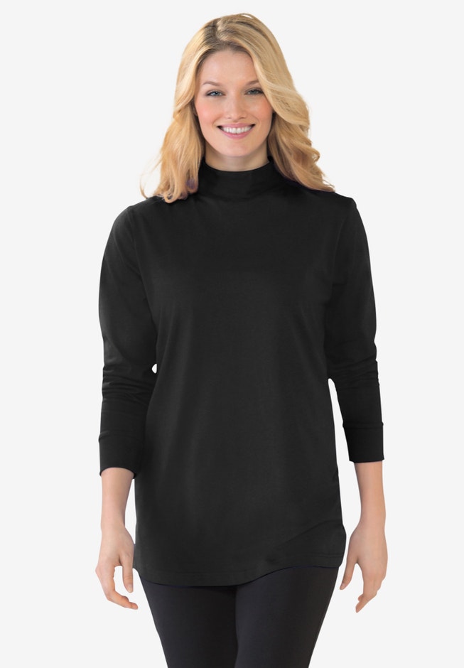 Perfect Long-Sleeve Mockneck Tee image number 0
