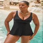 V-Neck Flowy Tankini Top image number null