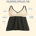 V-Neck Flowy Tankini Top image number null