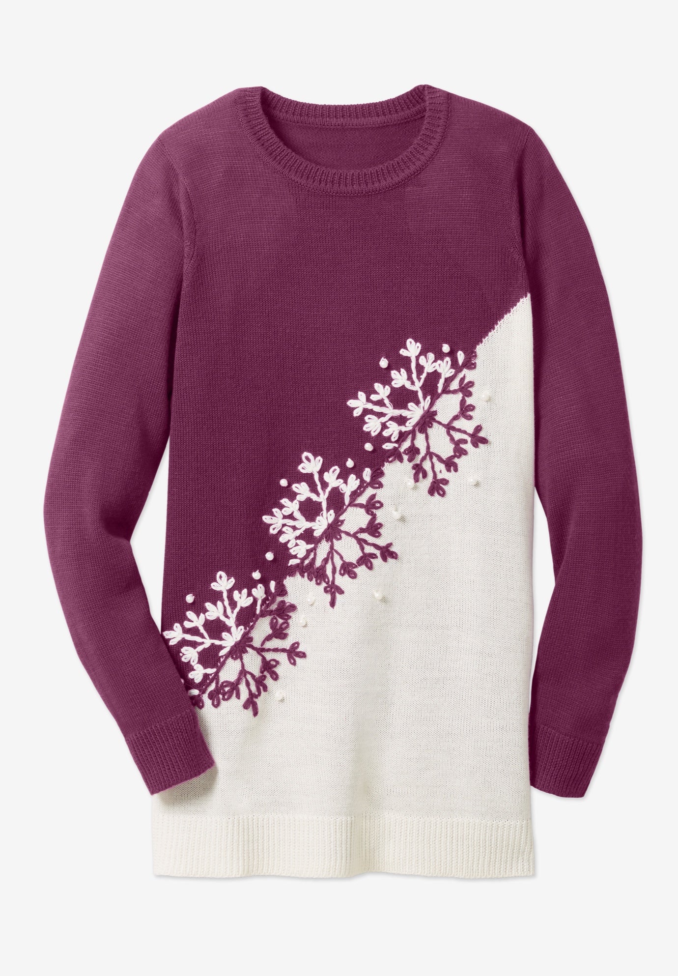 Holiday Snowflake Jacquard Sweater image number 2