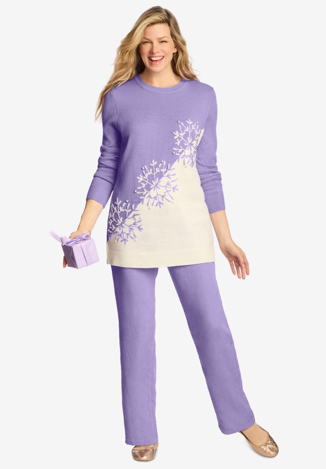 Holiday Snowflake Jacquard Sweater image number 3