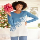 Holiday Snowflake Jacquard Sweater image number null