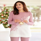 Holiday Snowflake Jacquard Sweater image number null