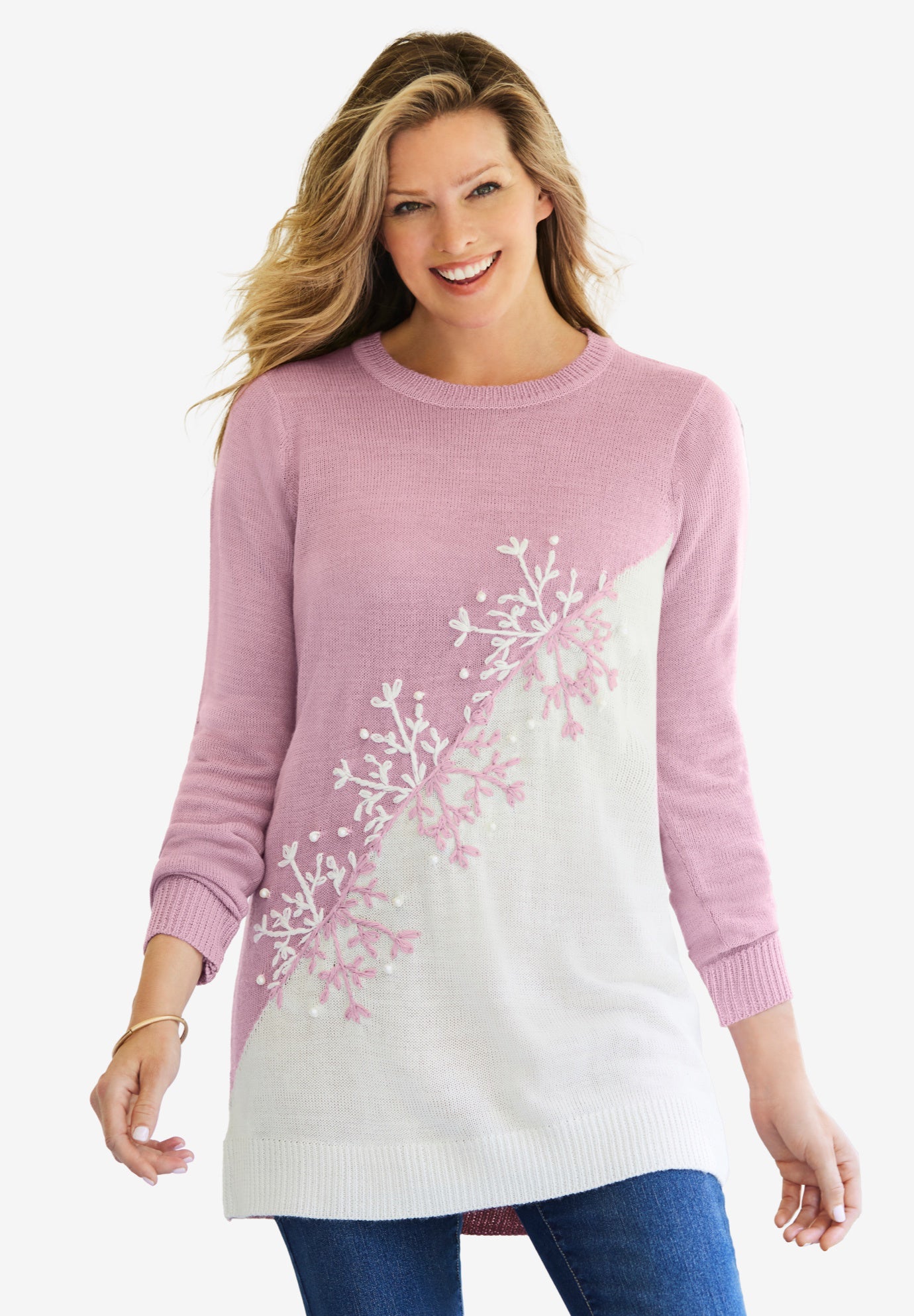 Holiday Snowflake Jacquard Sweater image number 0