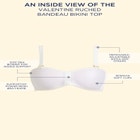 Valentine Ruched Bandeau Bikini Top image number null