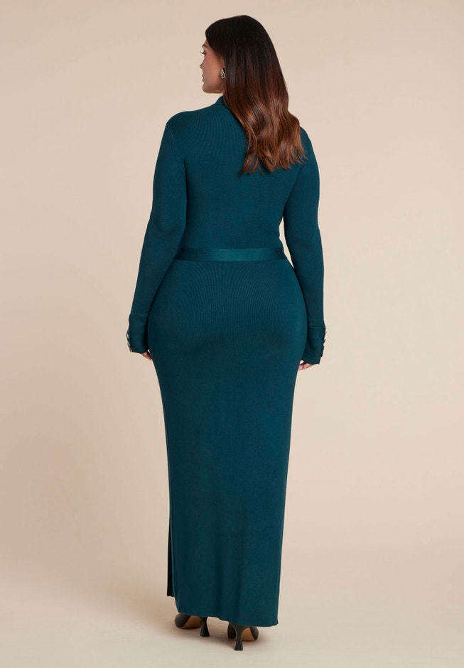 Zipper & Tie Sweater Dress image number 2