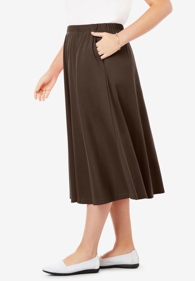 7-Day Knit A-Line Skirt image number 3