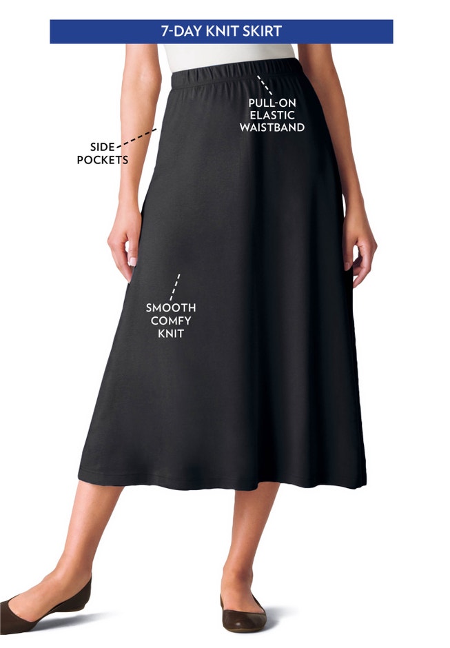 7-Day Knit A-Line Skirt image number 0