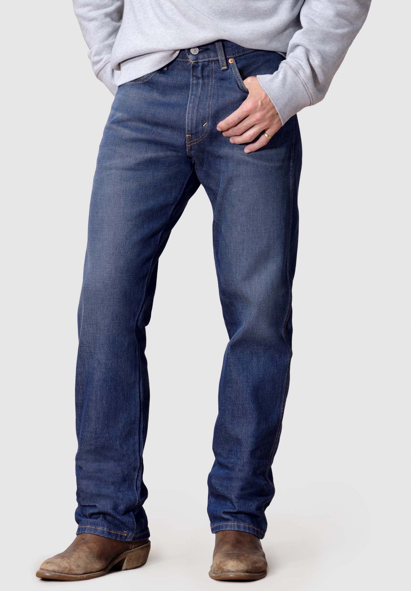 Straight Leg Western Jeans image number 0