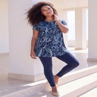 Plus Size Ultimate Cotton Crewneck Short Sleeve Swing Tee image number 5