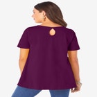 Plus Size Ultimate Cotton Crewneck Short Sleeve Swing Tee image number null