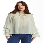 Ruffled Chiffon Blouse image number null