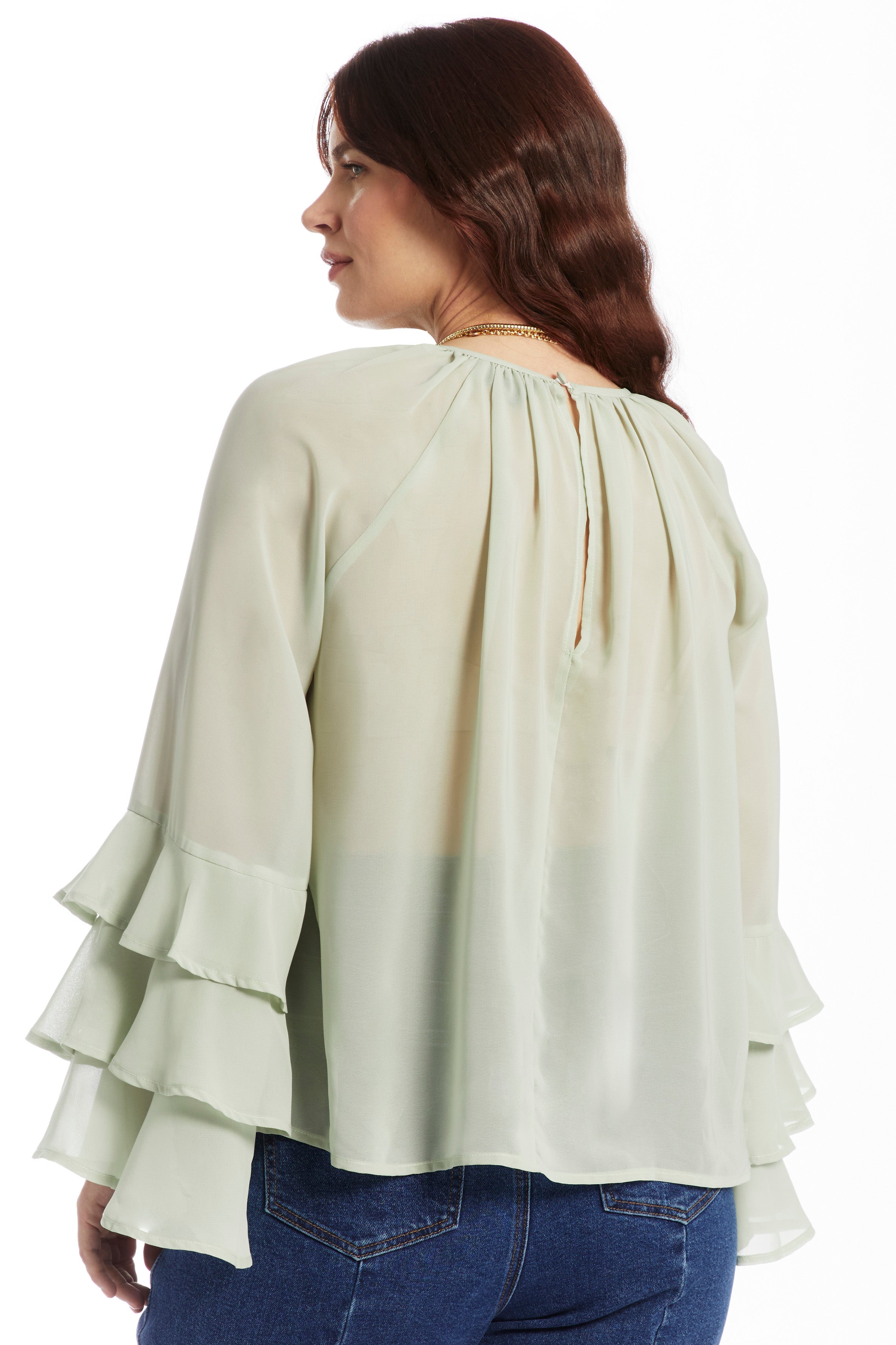 Ruffled Chiffon Blouse image number 3