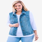 Stretch Denim Vest image number null