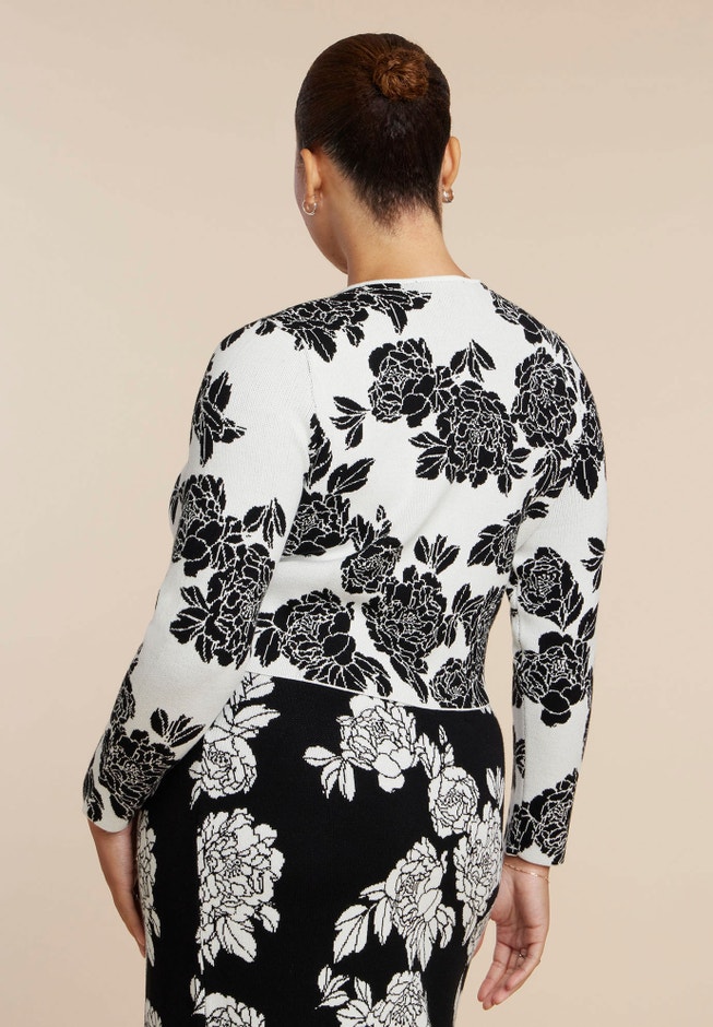 Floral Intarsia Cardigan image number 1