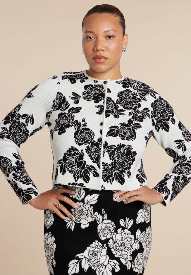 Floral Intarsia Cardigan image number 0