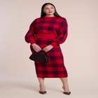 Intarsia Puff-Sleeve Sweater image number 2