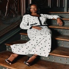 Intarsia Trumpet Sweater Skirt image number null