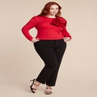 Strong Shoulder Top With Bow image number null